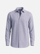 Men's Linen Blend Regular Fit Long Sleeve Shirt Eleven Oasis
