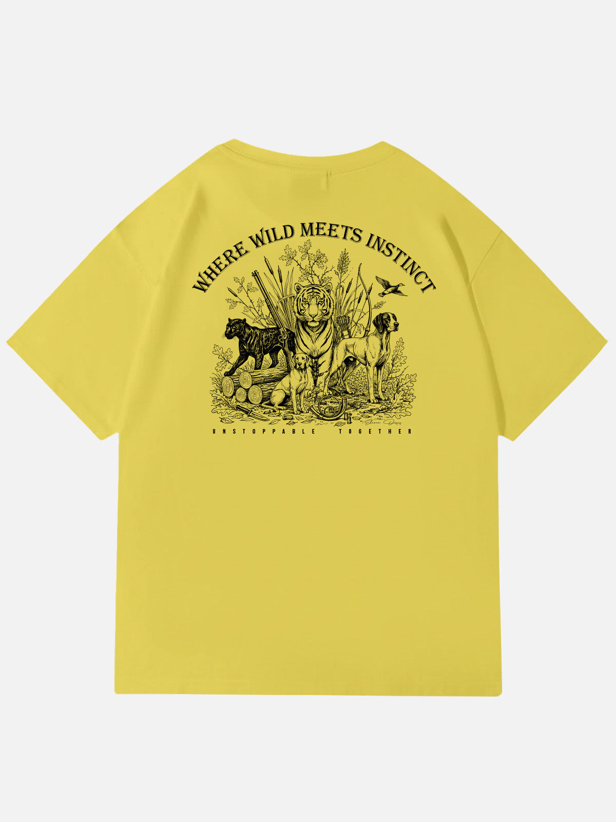 Where Wild Meets Instinct Graphic Cotton T-Shirt Eleven Oasis