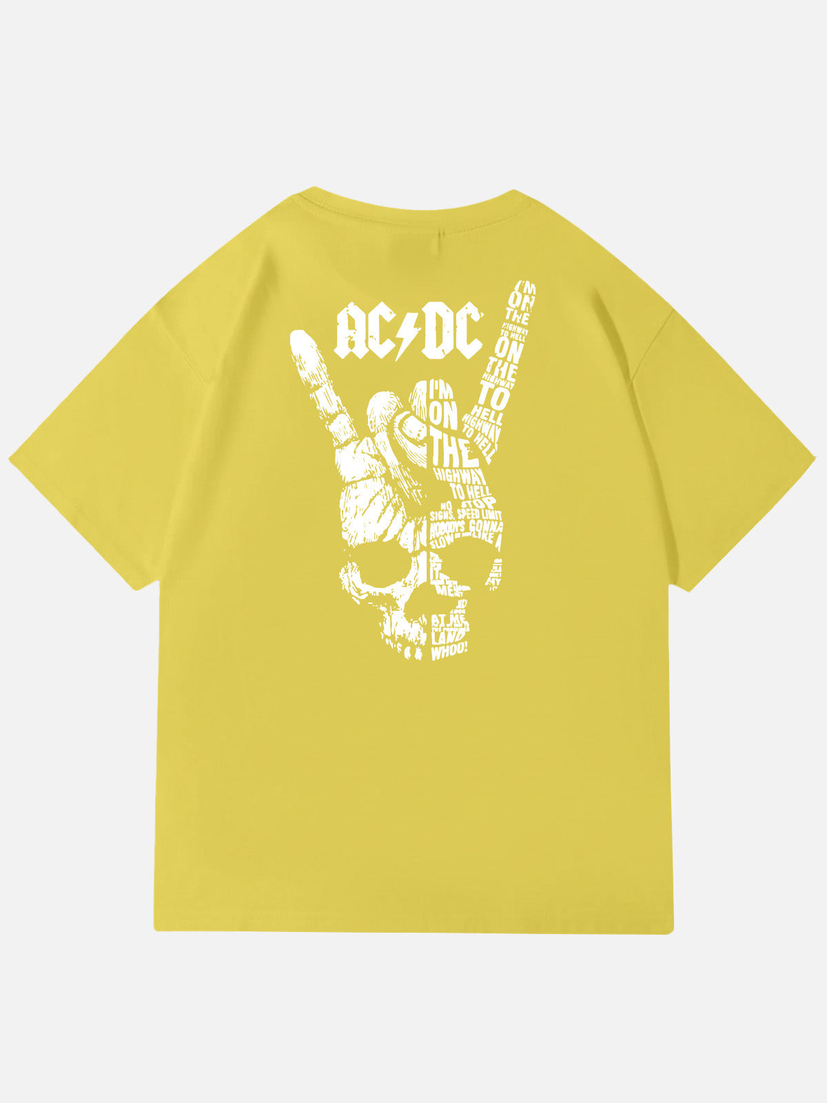 AC/DC Highway to Hell Rock Hand Vintage Band Cotton T-Shirt Eleven Oasis