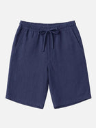 Men's Linen Blend Elastic Waist Shorts