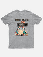 Keep On Rolling Cowboy Boots Cotton T-Shirt Eleven Oasis