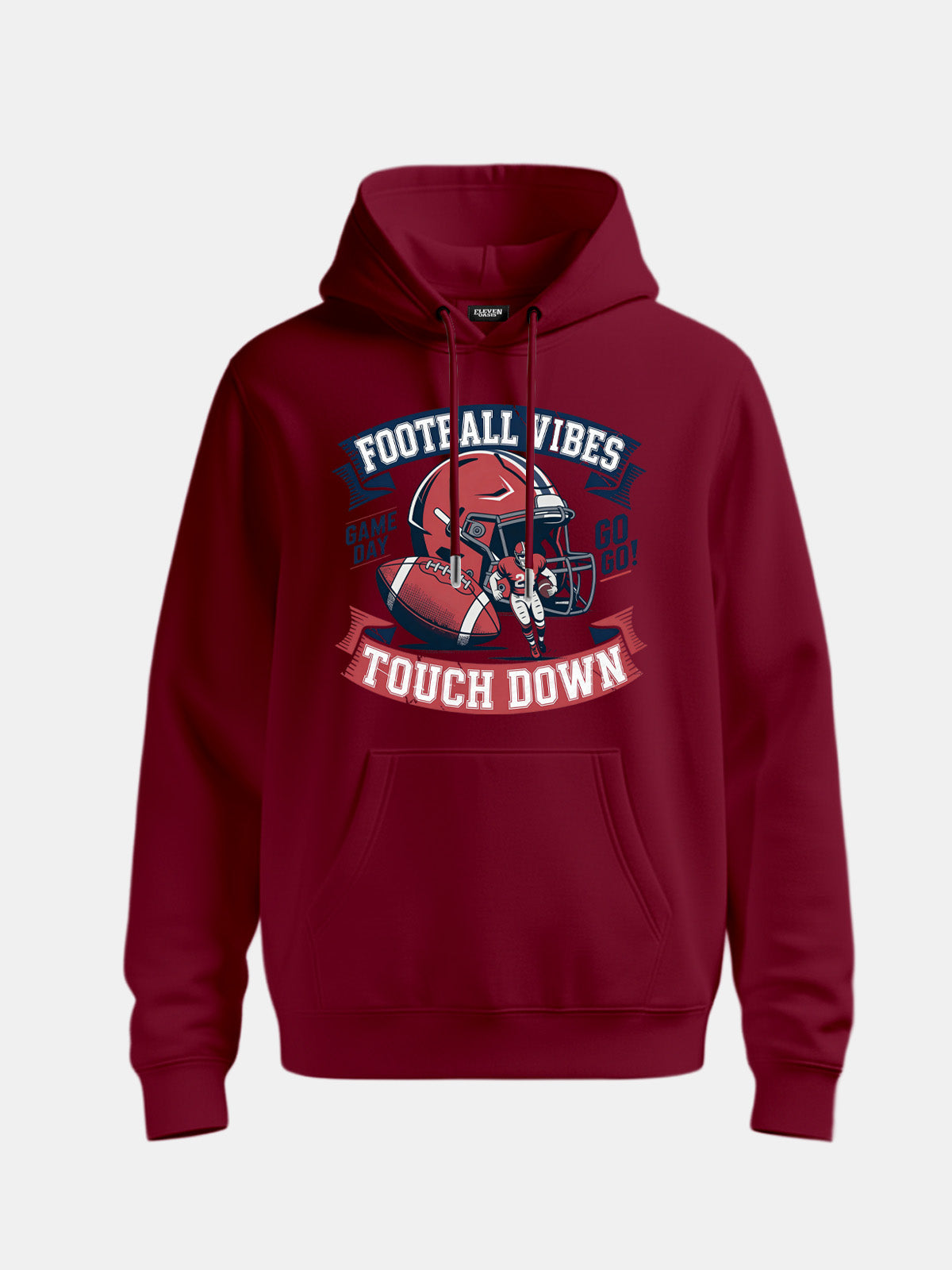Football Vibes Touchdown Graphic Hoodie Eleven Oasis