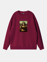 Mona Lisa Rock Parody Sweatshirt Eleven Oasis