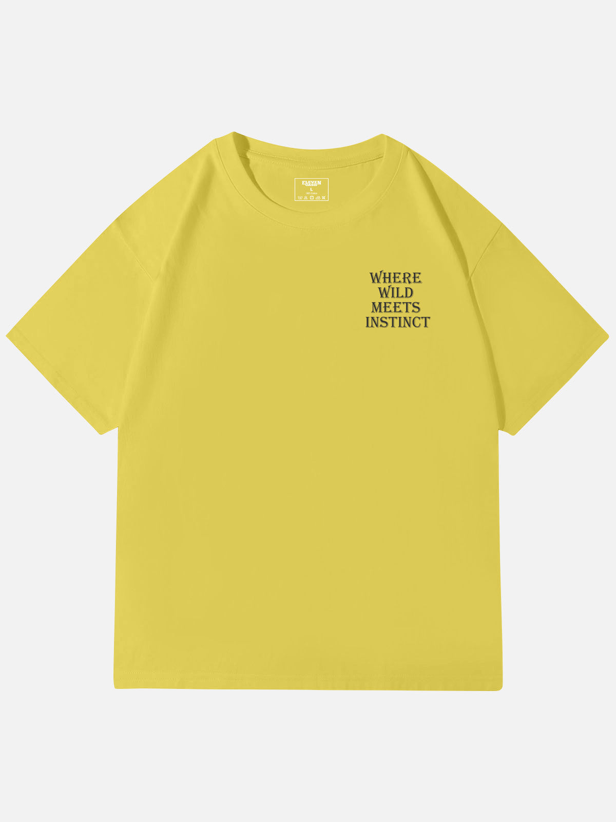 Where Wild Meets Instinct Graphic Cotton T-Shirt Eleven Oasis