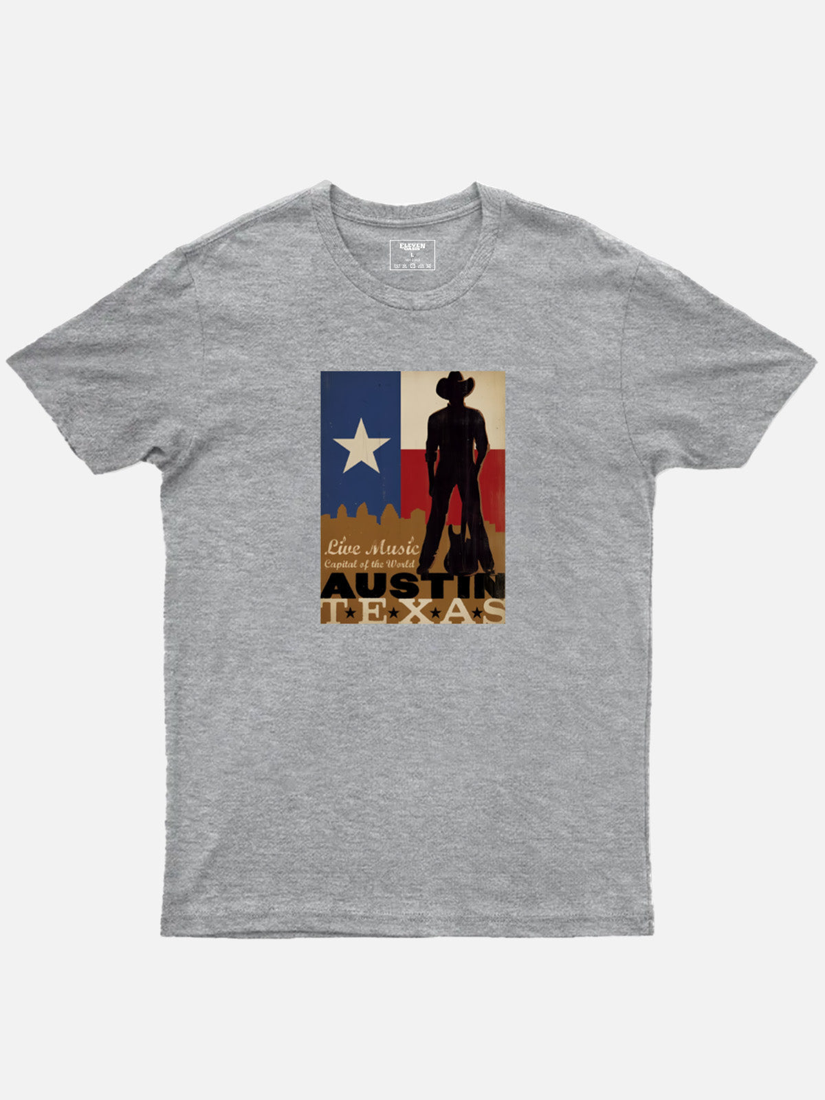 Austin Texas Live Music Cotton T-Shirt Eleven Oasis