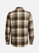 Men's Brushed Cotton Plaid Pocket Long Sleeve Shirt Eleven Oasis