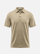 Men's Textured Knit Short Sleeve Polo Shirt ElevenOasis