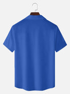 Men's Chinese Twin Dragon Short Sleeve Shirt 