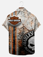 Tall Motorcycle Print Men's Short Sleeve Shirt, mens short sleeve shirts?¨º?big and tall mens shirts?¨º?short sleeve shirts for men?¨º?mens 4xl shirts?¨º?casual short sleeve shirts