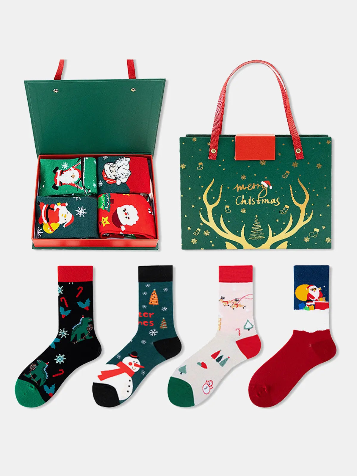 Christmas Socks Gift Set (4 Pairs) ElevenOasis