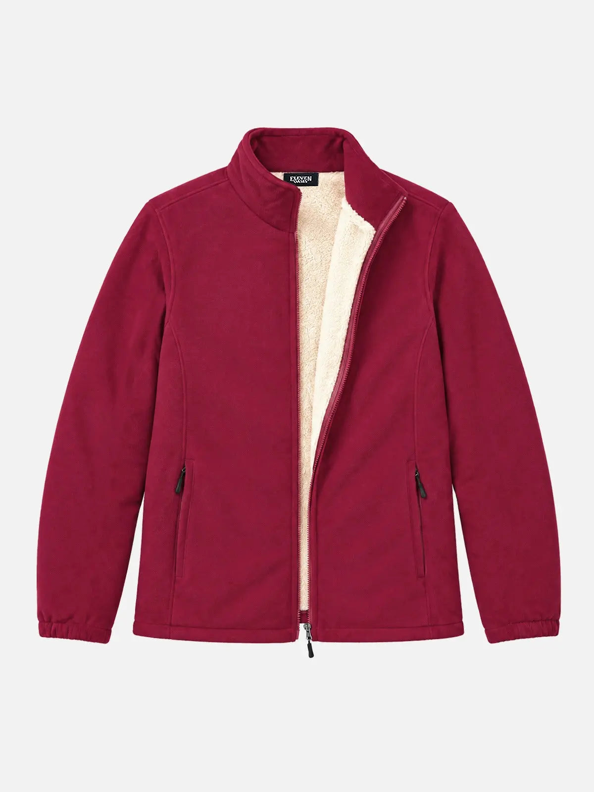 Men's Sherpa-Lined Regular Fit Zip-Up Fleece Jacket