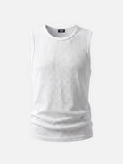 Men's Waffle Knit Crew Neck Tank Top Eleven Oasis