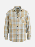 Men's Brushed Heritage Plaid Single Pocket Long Sleeve Shirt Eleven Oasis