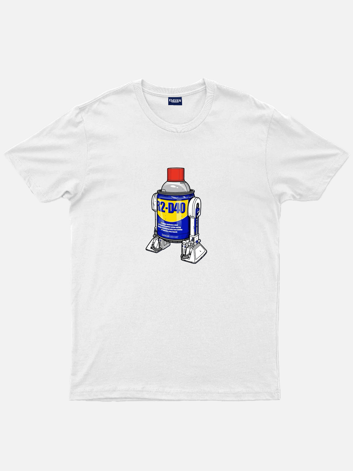Men’s Science Fiction Basic Cotton Round Neck Short Sleeve T - Shirt Star Wars R2-D40 The Next Generation Astromech Eleven Oasis