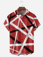 Men's Simple Lines Short Sleeve Casual ShirtMens short sleeve shirts Big and tall Mens shirts Short sleeve shirts for men Mens 4xl shirts Casual short sleeve shirts