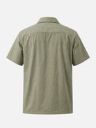 Men's Twin Snakeskin Panel Bowling Short Sleeve Shirt Eleven Oasis