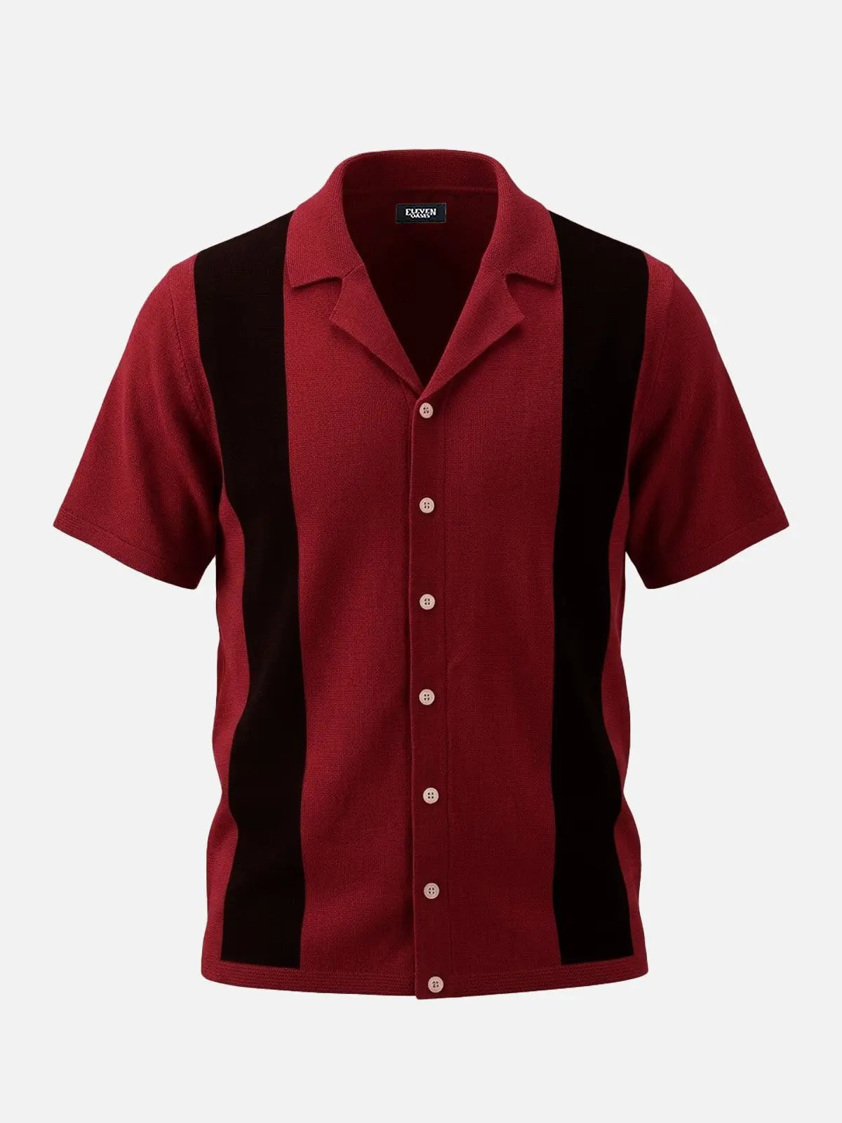 Men's Contrast Side Panel Short Sleeve Knit Shirt Eleven Oasis