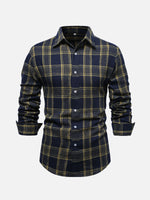 Men's Classic Plaid Long Sleeve Shirt Eleven Oasis