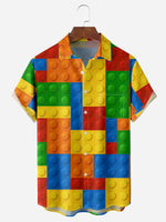 Men's Lego Short Sleeve Casual ShirtMens short sleeve shirts Big and tall Mens shirts Short sleeve shirts for men Mens 4xl shirts Casual short sleeve shirts
