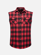 Men's Buffalo Plaid Sleeveless Shirt Eleven Oasis
