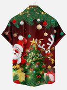 Men's Short Sleeve Shirt with Santa Claus PatternMens short sleeve shirts Big and tall Mens shirts Short sleeve shirts for men Mens 4xl shirts Casual short sleeve shirts