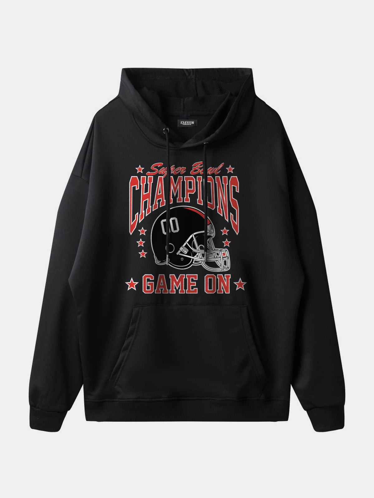 Super Bowl Champions Game On Football Hoodie Eleven Oasis