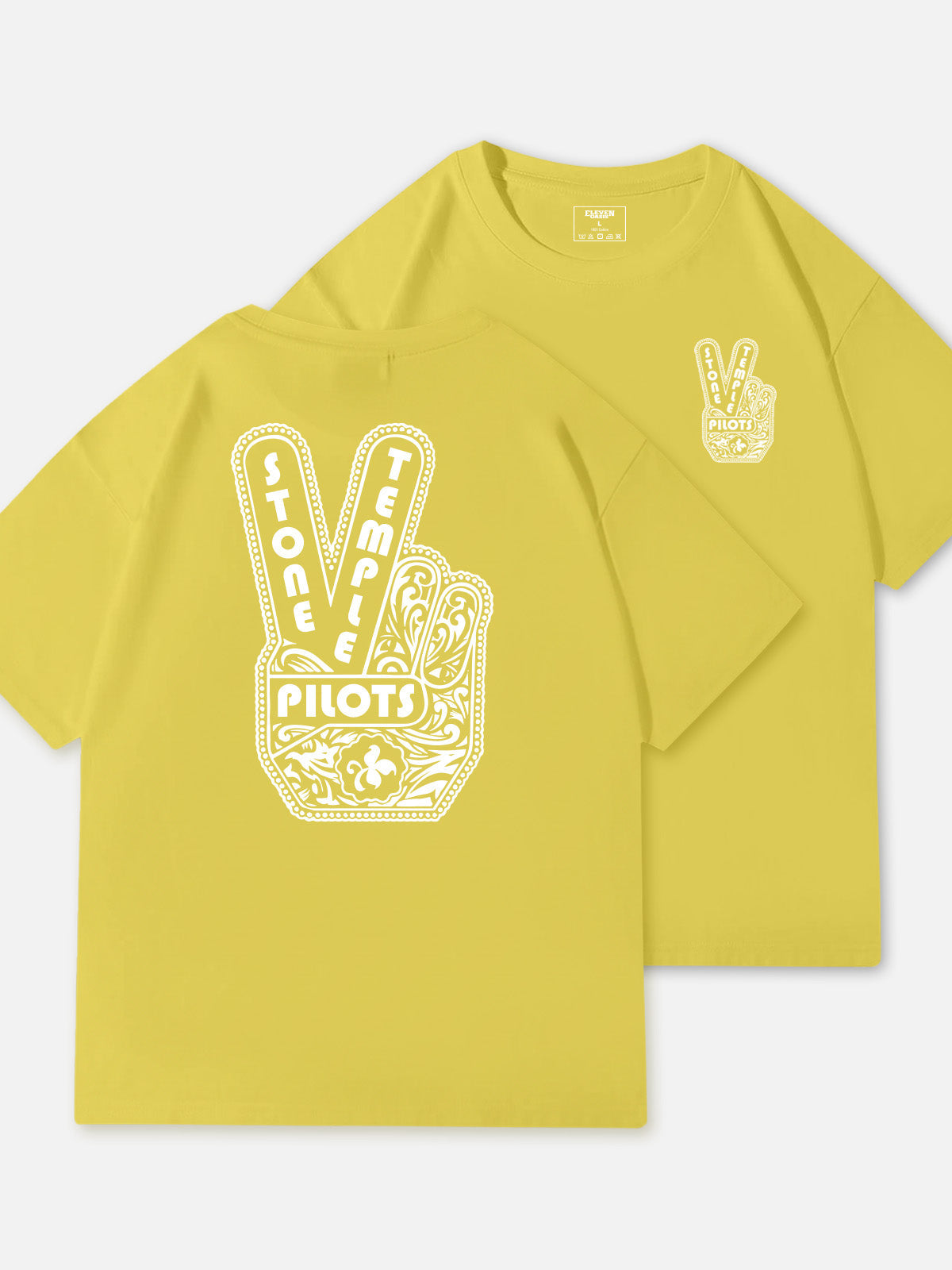 Stone Temple Pilots Peace Sign Graphic Cotton T-Shirt Eleven Oasis