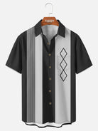 Men's Mid-Century Geometric Short Sleeve Shirt ElevenOasis