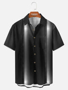 Tall Men's Everyday Purple Gradient Stripes Short Sleeve Shirt ElevenOasis