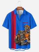 Men's Cowboy Skull Hot Rod Short Sleeve Shirt Eleven Oasis