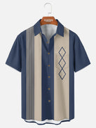 Tall Men's Mid-Century Geometric Short Sleeve Shirt ElevenOasis