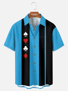 Men's Geometric Print Casual Short Sleeve Hawaiian Bowling Shirt ElevenOasis