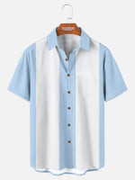 Men's Basic 50s Style Bowling Short Sleeve Shirt Eleven Oasis
