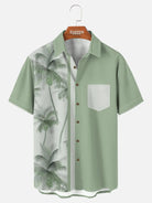 Men's Coconut Tree Casual Breathable Hawaiian Short Sleeve Shirt ElevenOasis