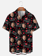 Custom Face Love Short Sleeve Shirt - I Heart My Wife / I Heart My Hubby (Sold individually) Eleven Oasis