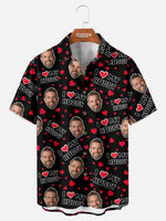 Custom Face Love Short Sleeve Shirt - I Heart My Wife / I Heart My Hubby (Sold individually) Eleven Oasis