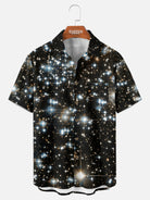 Men's Starfield Night Sky Short Sleeve Shirt Eleven Oasis