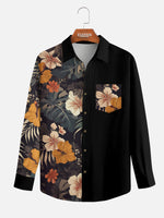 Men's Split Floral Paradise Long Sleeve Shirt Eleven Oasis