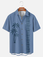 Men's Coastal Palm Stripe Short Sleeve Shirt Eleven Oasis