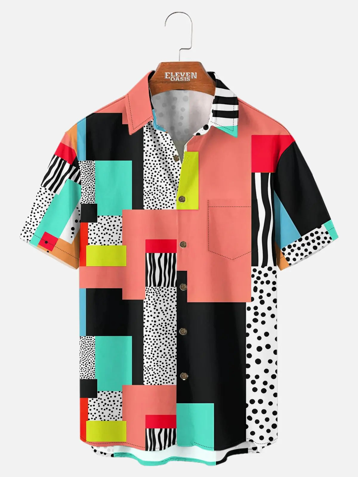 Men's Retro Pop Art Short Sleeve Shirt?