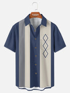 Men's Mid-Century Geometric Short Sleeve Shirt ElevenOasis