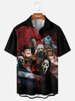 Tall Men's Horror Movie Villains Halloween Short Sleeve Shirt Eleven Oasis