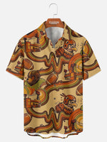 Tall Men's Retro Mascot Football Short Sleeve Shirt Eleven Oasis