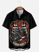 Tall Men's Skull Built For Speed Hot Rod Short Sleeve Shirt Eleven Oasis