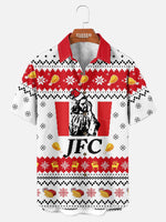 Men's JFC Fried Chicken Ugly Christmas Short Sleeve Shirt Eleven Oasis