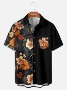Men's Hawaii Retro Tropical Flora Short Sleeve Shirt ElevenOasis