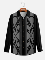 Men's Pinstripe Inspired Hot Rod Long Sleeve Shirt Eleven Oasis