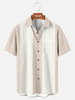 Men's Basic 50s Style Bowling Short Sleeve Shirt Eleven Oasis