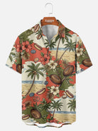 Tall Men's Tropical Retro Football Short Sleeve Shirt Eleven Oasis