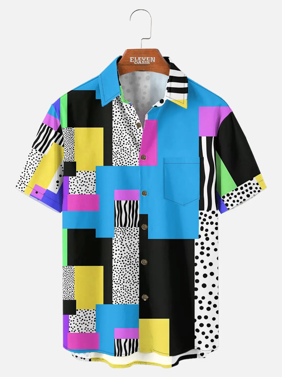 Men's Retro Pop Art Short Sleeve Shirt?